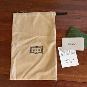 Empty GUCCI Gift Dust Bag Creme (9” X 13”) W Gift Card